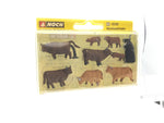 Noch 15728 HO/OO Gauge Highland Cattle (9) Figure Set