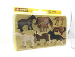 Noch 15762 HO/OO Gauge Shire Horses (8) Figure Set