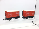 Hornby R114 OO Gauge Refrigerated Van Wimpy x2