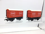 Hornby R114 OO Gauge Refrigerated Van Wimpy x2