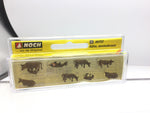 Noch 36722 N Gauge Dark Brown Cows (9) Figure Set