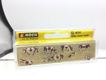 Noch 36723 N Gauge Brown and White Cows (9) Figure Set