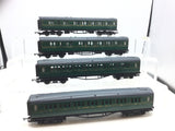 Hornby R431/R432 OO Gauge SR Green Coaches x4
