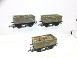 Hornby R243 OO Gauge BR Steel Mineral Wagon B75201 x3