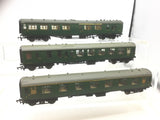 Kit Built OO Gauge SR Green Mk 1 Coaches x3