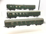 Kit Built OO Gauge SR Green Mk 1 Coaches x3