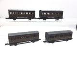 Graham Farish 0661/0671 N Gauge LMS Maroon 4 Wheel Coach x4