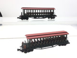 Bachmann N Gauge Jackson Sharp Open Sided Excursion Coach x2