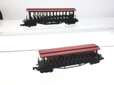 Bachmann N Gauge Jackson Sharp Open Sided Excursion Coach x2