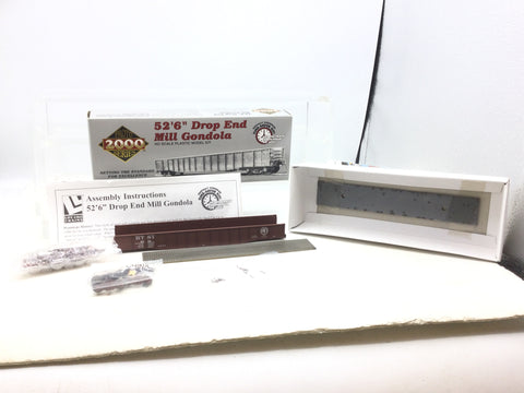 Proto 2000 HO Gauge 52' 6" Drop End Mill Gondola Kit DT&I 9039