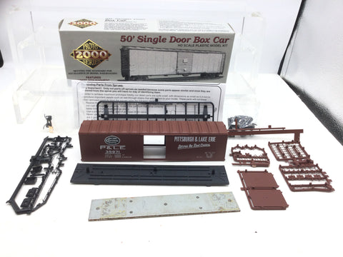 Proto 2000 35971 HO Gauge 50' Single Door Box Car Kit Pittsburgh & Lake Erie 35971