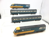 Hornby OO Gauge BR Blue/Yellow HST 43010/43011 plus 2 Coaches