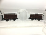 Bachmann 38-161B OO Gauge BR Planked Vent Van x2 (1 RENUMBERED)