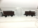 Bachmann 38-161B OO Gauge BR Planked Vent Van x2 (1 RENUMBERED)