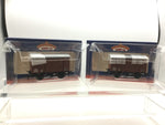 Bachmann 38-161B OO Gauge BR Planked Vent Van x2 (1 RENUMBERED)