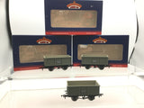 Bachmann 37-275F OO Gauge 27t Steel Tippler Wagon Iron Ore BR x3 (2 RENUMBERED)
