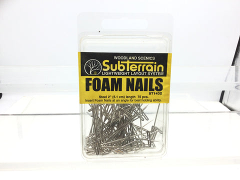 Woodland Scenics ST1432 Foam Nails (Pk 75)