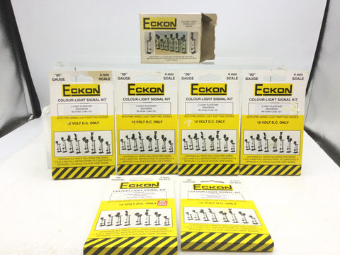 Job Lot of Assorted Eckon OO Gauge Colour Lights Signal Kits
