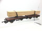 Lima 309038 OO Gauge Twin Bolster Wagon with Timber Load