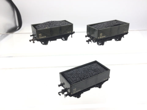 Hornby Dublo 32025 OO Gauge NE 5 Plank Open Wagon N404844 x3