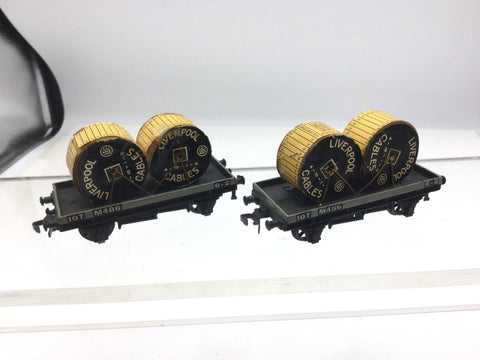 Hornby Dublo 4646 OO Gauge Low Sided Wagon M486 x2