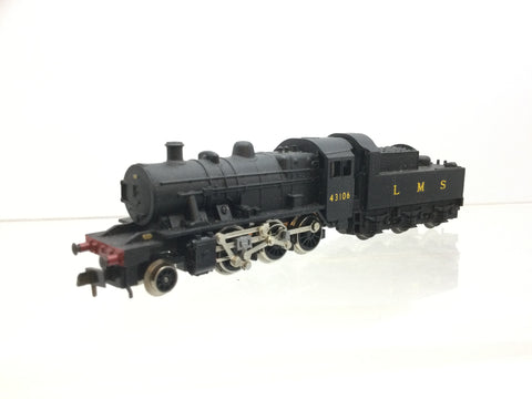 Minitrix N202 N Gauge LMS Bkac Ivatt Class 2MT 43106 (REPAINT/NEEDS ATTN
