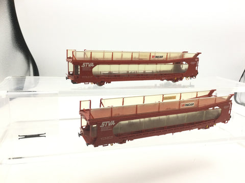 Bachmann 38-250 OO Gauge IPA Twin Double Car Transport STVA Red