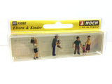 Noch 15592 HO/OO Gauge Parents (4) and Children (3) Figure Set