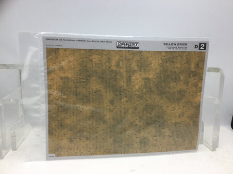 Superquick D2 OO/HO Gauge Yellow Brick Building Papers