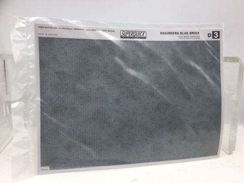 Superquick D3 OO/HO Gauge Engineers Blue Brick Building Papers
