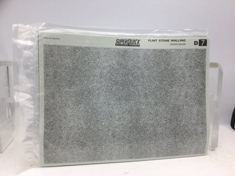 Superquick D7 OO/HO Gauge Flint Stone Walling Building Papers