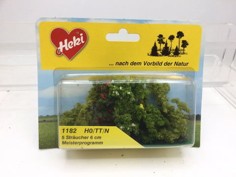 Heki 1182 HO/OO Gauge Shrubs 6cm (5)