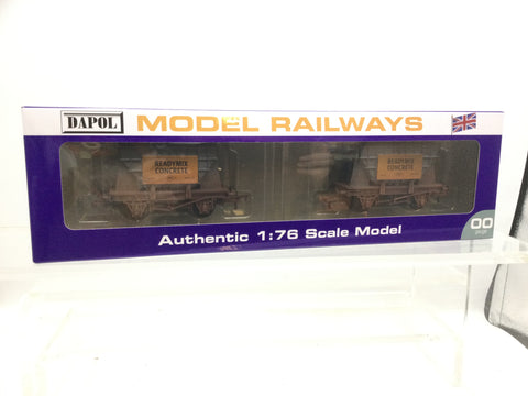 Dapol 4F-035-107 OO Gauge Presflo Set (2) Readymix Concrete 63/68 Weathered