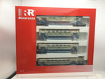 Rivarossi HR4371 HO Gauge DR Bi-Level Coach Set Blue/Grey (4) IV