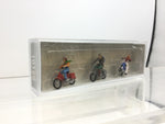 Preiser 10125 HO/OO Gauge Mopeds with Riders (6) Exclusive Figure Set