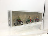 Preiser 10126 HO/OO Gauge Young Motorcyclists (3) Exclusive Figure Set