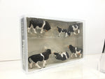 Preiser 10145 HO/OO Gauge Black/White Cows (6) Exclusive Figure Set