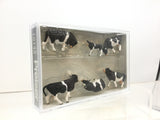 Preiser 10145 HO/OO Gauge Black/White Cows (6) Exclusive Figure Set