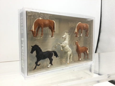 Preiser 10156 HO/OO Gauge Horses (5) Exclusive Figure Set