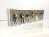 Preiser 10296 HO/OO Gauge Young Backpackers (6) Exclusive Figure Set