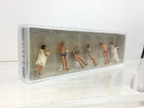 Preiser 10424 HO/OO Gauge At the Beach Buffet (6) Exclusive Figure Set