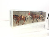 Preiser 10502 HO/OO Gauge Horses (2) at the Riding School Exclusive Figure Set