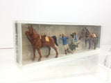 Preiser 10503 HO/OO Gauge Horses (2) at the Riding School Exclusive Figure Set