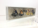 Preiser 10507 HO/OO Gauge Cyclists (4) Exclusive Figure Set