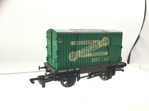 Dapol B530 OO Gauge SR Conflat Wagon 39155 w Container