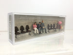 Preiser 10661 HO/OO Gauge Waiting Travellers (3) on Modern Seats Excl Figure Set