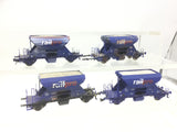 Roco HO Gauge Railpro Fccpps Ballast Wagon x4 (Weathered)(Lot 2)