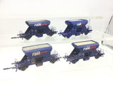 Roco HO Gauge Railpro Fccpps Ballast Wagon x4 (Weathered)(Lot 3)