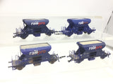 Roco HO Gauge Railpro Fccpps Ballast Wagon x4 (Weathered)(Lot 3)