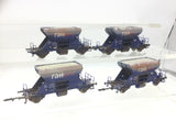 Roco HO Gauge Railpro Fccpps Ballast Wagon x4 (Weathered)(Lot 4)